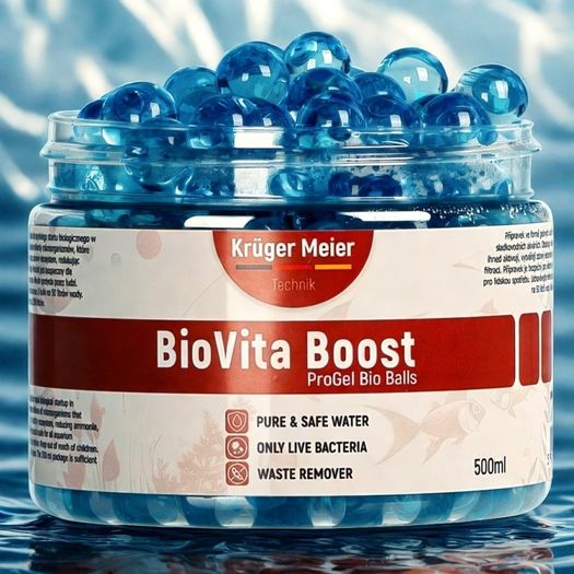 Kruger Meier BioVita Boost 500ml - Gel Bacteria Balls for Freshwater Aquariums
