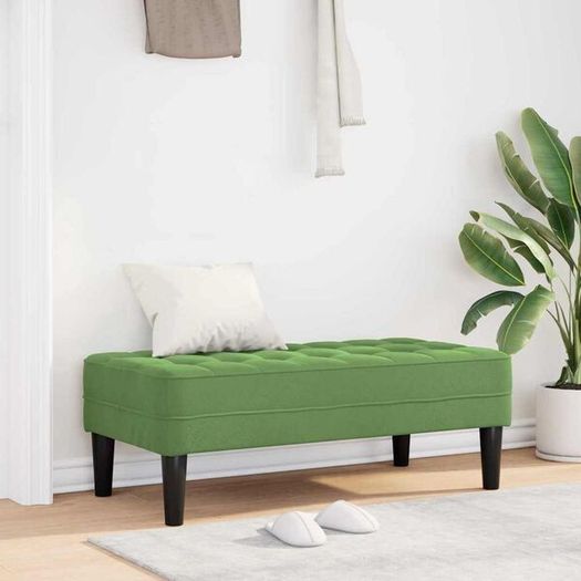Bench Light green 113 x 57 x 39 cm Velvet