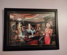 James Dean bar scene jigsaw picture in frame