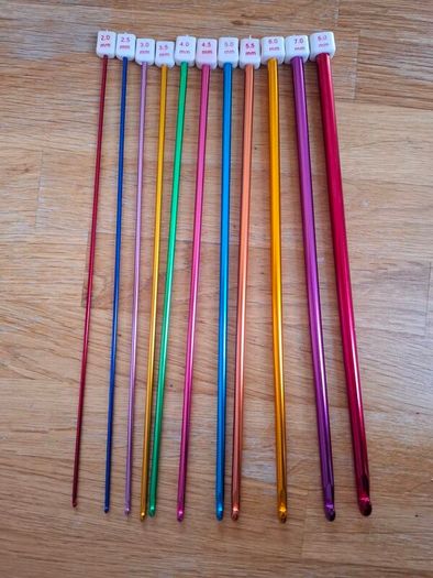 Set of Tunisian crochet hooks