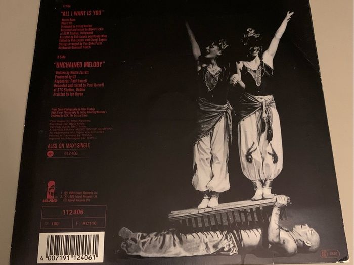 U2 - All I Want is You 7" Original Vinyl 1988 Island Records