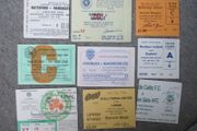 Collection of 9 Vintage Football Match Tickets - 1960s to 1990s