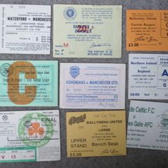 Collection of 9 Vintage Football Match Tickets - 1960s to 1990s