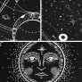 Tapestry for Bedroom Aesthetic, Sun Moon Star Large Astrology Wall Hanging, Black White Psychedelic Room Decorations (130x150cm) Image 6