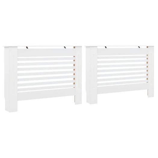 Radiator Covers 2 pcs White 112x19x81.5 cm MDF