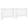 Radiator Covers 2 pcs White 112x19x81.5 cm MDF Image 2
