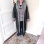 "Erre" Genuine Leather Coat Black.  Fully Lined  With Mohair/Wool/Acry.  Made in Italy Image 10