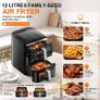 Double Stack Air Fryer, 12L, 2 Drawers With Viewing Window Image 3