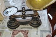 Vintage Black Librasco Cast Iron and Brass Kitchen Scales around 1930s Postage Available or Collection