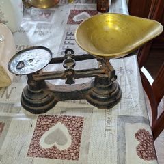 Vintage Black Librasco Cast Iron and Brass Kitchen Scales around 1930s Postage Available or Collection