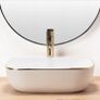 Belinda Gold Edge countertop washbasin + Lungo faucet + Rea plug Image 3