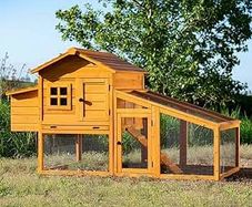Chicken Coop Hen House Poultry Ark Home Nest Run Coup With Integra...