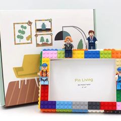 DIY Building Blocks Photo Frame For Home Decoration Creative Family Activity Educational Lego Fan Gift