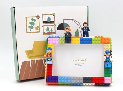 DIY Building Blocks Photo Frame For Home Decoration Creative Family Activity Educational Lego Fan Gift