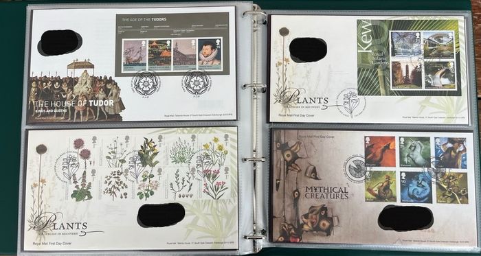 Collection of  78 UK First Day Cover stamps 2007 to 2009 in album