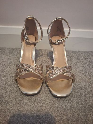 Dune Gold Strappy Sandals - Size 5 - Never worn