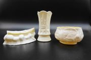 Vintage Belleek Porcelain 3pcs Set