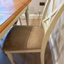 Extendible Wooden dining table & 4 fabric cushioned chairs Image 7