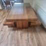 Large Solid Walnut Dining Table plus two benches Image 2