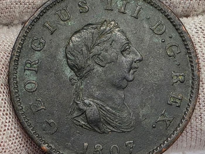 Great Britain 1807 Half Penny Coin George III Soho Mint
