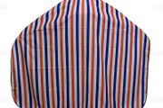 Professional Hairdressing Cape Barbers Gown Hair Cutting Apron - WHITE / RED / BLUE stripes