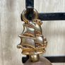Vintage Brass Fireside Companion Set Complete with 3 Tools Image 2