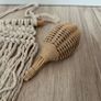 Nursery Decor Set | wall hanging Macrame + Rattan Rattle Image 2