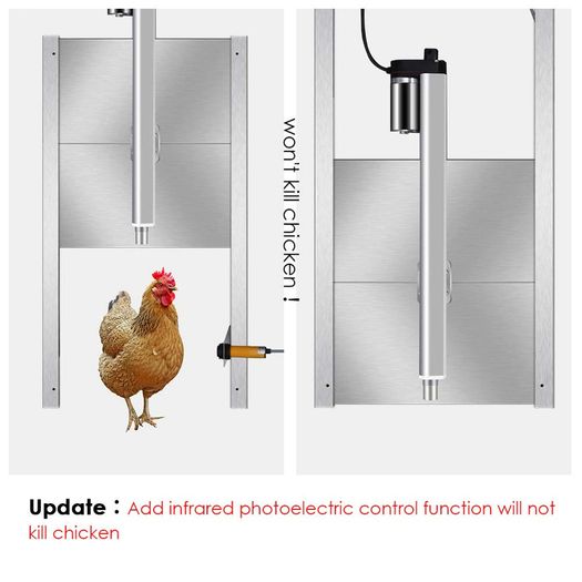 BRAND NEW EU Stock 110V-220V Automatic Chicken Coop Door Opener Kit with Infrared Sensor,Rainproof Outdoor Timer Controller Actuator Motor