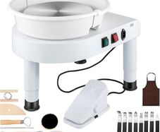 450W 35cm Electric Pottery Wheel 35cm Turntable Potters Wheel for Adults Ceramic