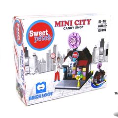 Custom Lego Brick Loot Exclusive Custom Candy Shop 126 pcs Exclusive RARE AND HARD TO FIND