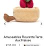 New JELLYCAT Fleurette Tarte Aux Fraises Image 2