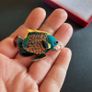 Tropical Angelfish Brooch Colorful Enamel & Rhinestone Fish Pin - Nautical Sea Life Theme Jewellery (X01) Image 5