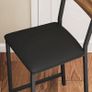3-piece Bar Table Set, 1 Bar Table, 2 Chairs, with Wine Rack, Glass Holder, Open Shelves, Footrests, Brown Image 2
