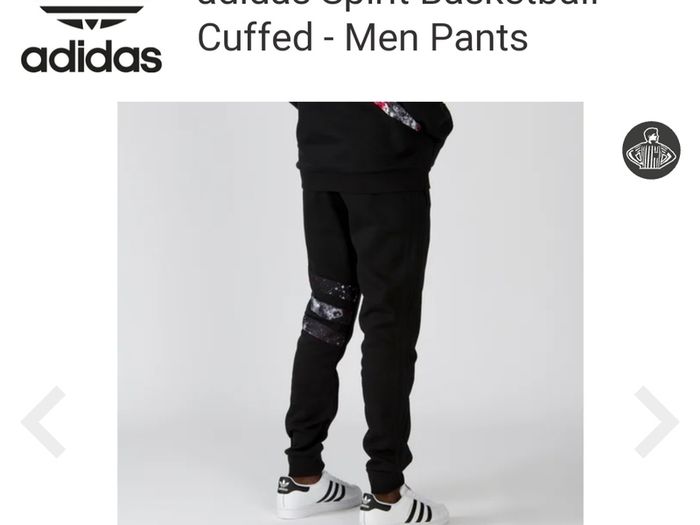 Adidas Spirit Basketball Cuffed fleece pants UK S, black, style GT2279