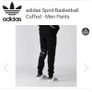 Adidas Spirit Basketball Cuffed fleece pants UK S, black, style GT2279 Image 2