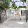 2-Piece Garden Table Set Coffee Tables Side Tables Retro Metal Wire Basket Garden Nesting Table Outdoor Balcony Metal Rose Gold Gray Image 4