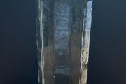 Chunky Green Panel Glass Pasta Jar
