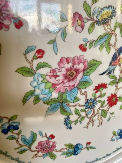 Vintage Aynsley Pembroke Melamine Serving Tray Birds & Floral Pattern English Cottage Decor