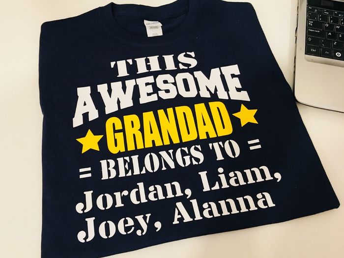 This Awesome Grandad Belongs To Personalized Names Dad T-shirt Tee Top Shirt Gift