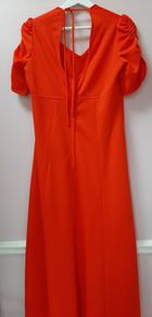 Lovely maxi red vintage dress 70's ruffle sleeves