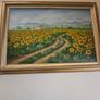 Oil On Canvas of Sunflower By C Benolt Image 4