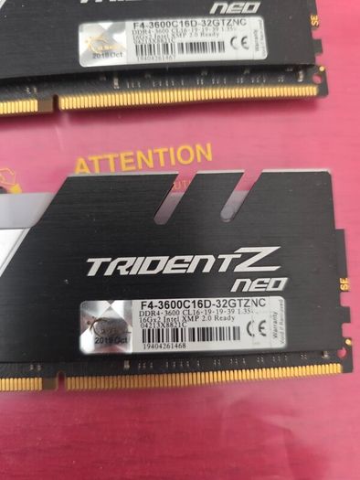 Rare G.skill Trident Z Neo 32gb Ddr4-3600-cl16