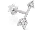 Maria Tash Diamond Arrow Threaded Stud Earring - Pair - Worn Once and Perfect Condition