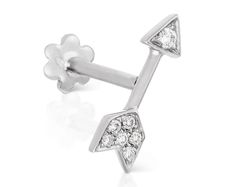 Maria Tash Diamond Arrow Threaded Stud Earring - Pair - Worn Once and Perfect Condition