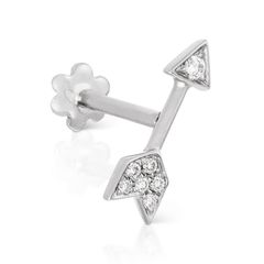 Maria Tash Diamond Arrow Threaded Stud Earring - Pair - Worn Once and Perfect Condition