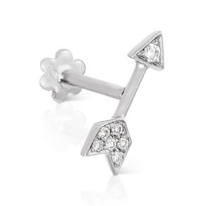 Maria Tash Diamond Arrow Threaded Stud Earring - Pair - Worn Once and Perfect Condition