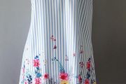 Shein blue striped sun dress, Size 18, Brand new