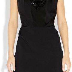 BASTYAN Christa Chunky Embellished black body con dress Sz 12 UK - Rrp 310 (New)