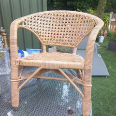 Rattan chair for a child, very cool piece, metal feet, D18