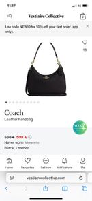 COACH Teri hobo in Black leather.